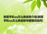 新版手机qq怎么换皮肤介绍(新版手机qq怎么换皮肤详细情况如何)