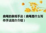 曲笔的表现手法（曲笔是什么写作手法简介介绍）