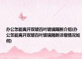 办公怎能离开双玻百叶玻璃隔断介绍(办公怎能离开双玻百叶玻璃隔断详细情况如何)
