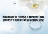 哈真黑暗密语下载高速下载的介绍(哈真黑暗密语下载高速下载的详细情况如何)