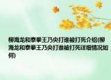 柳海龙和泰拳王乃央打谁被打死介绍(柳海龙和泰拳王乃央打谁被打死详细情况如何)
