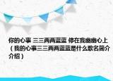 你的心事 三三两两蓝蓝 停在我幽幽心上（我的心事三三两两蓝蓝是什么歌名简介介绍）