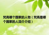 梵高哪个国家的人物（梵高是哪个国家的人简介介绍）