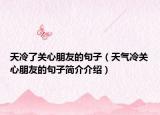天冷了关心朋友的句子（天气冷关心朋友的句子简介介绍）