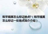 和平精英怎么标记地点?（和平精英怎么标记一处地点简介介绍）