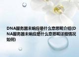 DNA服务器未响应是什么意思呢介绍(DNA服务器未响应是什么意思呢详细情况如何)
