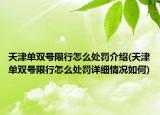 天津单双号限行怎么处罚介绍(天津单双号限行怎么处罚详细情况如何)