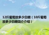 12斤葡萄放多少白糖（10斤葡萄放多少白糖简介介绍）