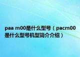 paa m00是什么型号（pacm00是什么型号机型简介介绍）