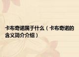 卡布奇诺属于什么（卡布奇诺的含义简介介绍）