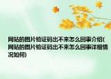 网站的图片验证码出不来怎么回事介绍(网站的图片验证码出不来怎么回事详细情况如何)