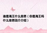 谁是海王什么意思（你是海王吗什么意思简介介绍）