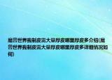 魔兽世界我制皮需大量厚皮哪里厚皮多介绍(魔兽世界我制皮需大量厚皮哪里厚皮多详细情况如何)