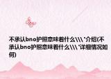 不承认bno护照意味着什么\