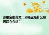 添福宝的英文（添福宝是什么意思简介介绍）