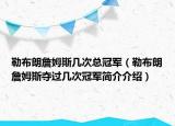 勒布朗詹姆斯几次总冠军（勒布朗詹姆斯夺过几次冠军简介介绍）