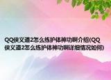 QQ侠义道2怎么练护体神功啊介绍(QQ侠义道2怎么练护体神功啊详细情况如何)