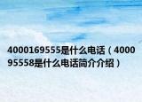 4000169555是什么电话（400095558是什么电话简介介绍）