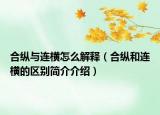 合纵与连横怎么解释（合纵和连横的区别简介介绍）