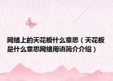 网络上的天花板什么意思（天花板是什么意思网络用语简介介绍）