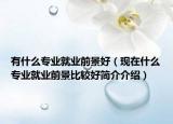 有什么专业就业前景好（现在什么专业就业前景比较好简介介绍）
