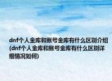 dnf个人金库和账号金库有什么区别介绍(dnf个人金库和账号金库有什么区别详细情况如何)