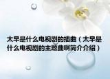 太早是什么电视剧的插曲（太早是什么电视剧的主题曲啊简介介绍）