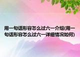 用一句话形容怎么过六一介绍(用一句话形容怎么过六一详细情况如何)