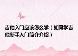吉他入门应该怎么学（如何学吉他新手入门简介介绍）