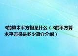 3的算术平方根是什么（3的平方算术平方根是多少简介介绍）