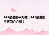 441是谁的平方数（441是谁的平方简介介绍）
