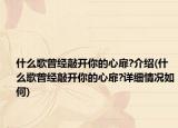 什么歌曾经敲开你的心扉?介绍(什么歌曾经敲开你的心扉?详细情况如何)