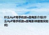 什么ApP用手机放u盘电影介绍(什么ApP用手机放u盘电影详细情况如何)