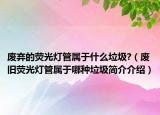 废弃的荧光灯管属于什么垃圾?（废旧荧光灯管属于哪种垃圾简介介绍）