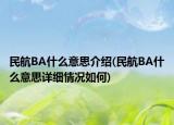 民航BA什么意思介绍(民航BA什么意思详细情况如何)