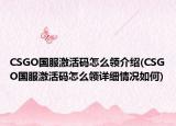 CSGO国服激活码怎么领介绍(CSGO国服激活码怎么领详细情况如何)
