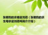 张若昀的亲娘是刘蓓（张若昀的亲生母亲是刘蓓吗简介介绍）