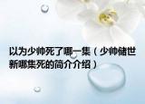 以为少帅死了哪一集（少帅储世新哪集死的简介介绍）