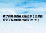裙子颜色是白金还是蓝黑（蓝黑白金裙子科学解释是啥简介介绍）