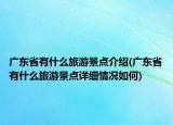 广东省有什么旅游景点介绍(广东省有什么旅游景点详细情况如何)