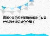 描写心灵的四字词语有哪些（心灵什么四字词语简介介绍）