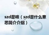 szd是啥（szd是什么意思简介介绍）