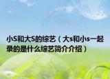 小S和大S的综艺（大s和小s一起录的是什么综艺简介介绍）
