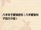 八字关于爱情短句（八字爱情句子简介介绍）