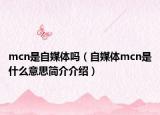mcn是自媒体吗（自媒体mcn是什么意思简介介绍）