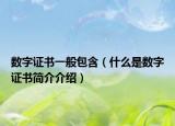 数字证书一般包含（什么是数字证书简介介绍）