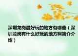 深圳龙岗最好玩的地方有哪些（深圳龙岗有什么好玩的地方啊简介介绍）