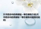 天书奇谈中的青铜锭一等在哪有介绍(天书奇谈中的青铜锭一等在哪有详细情况如何)