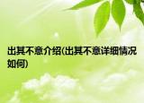 出其不意介绍(出其不意详细情况如何)