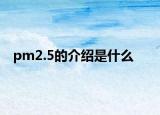 pm2.5的介绍是什么